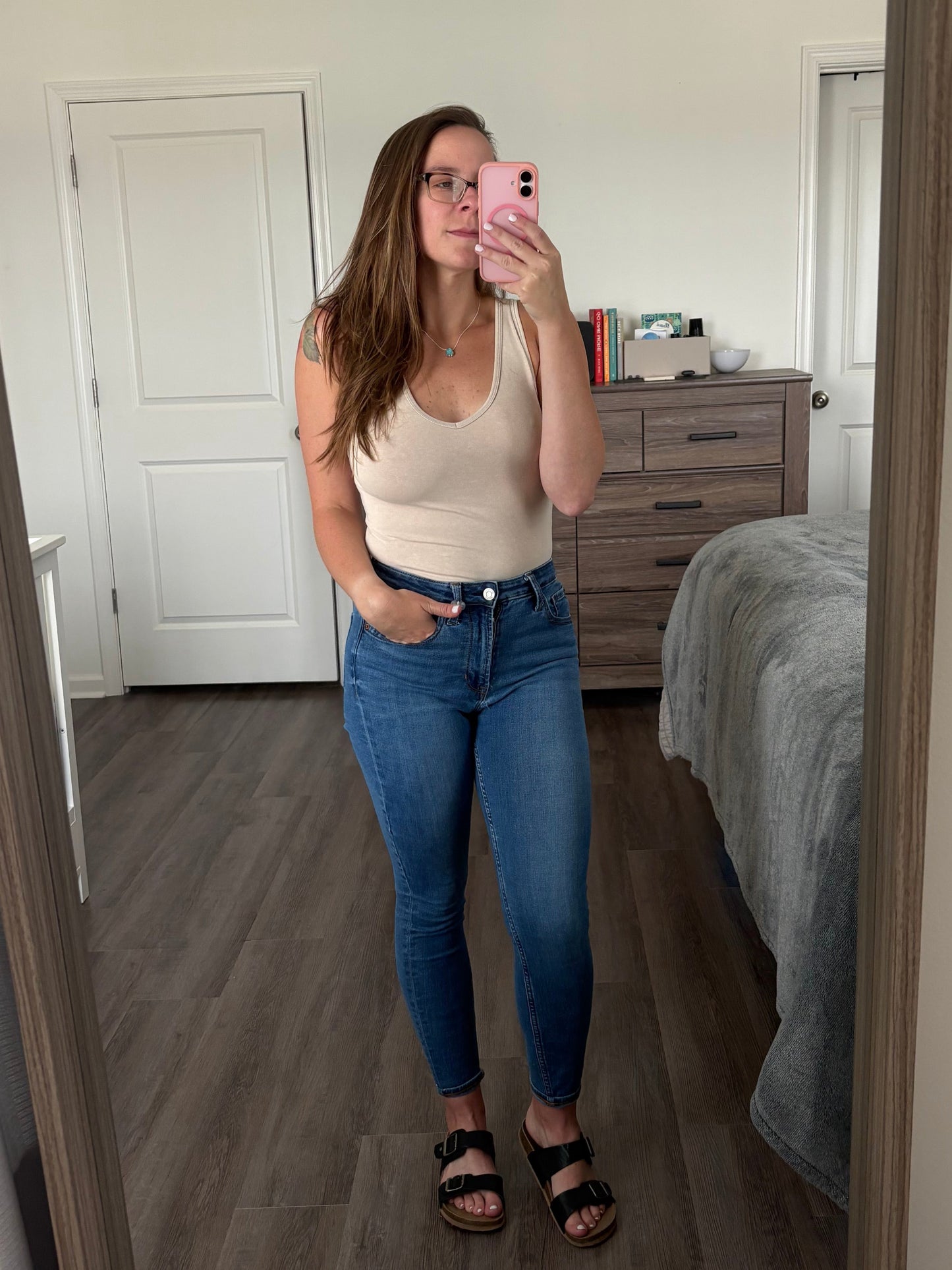 Mineral Wash Bodysuit - Sand