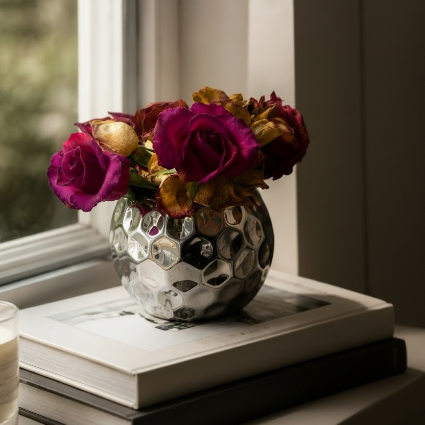Ceramic Disco Ball Plant Pot