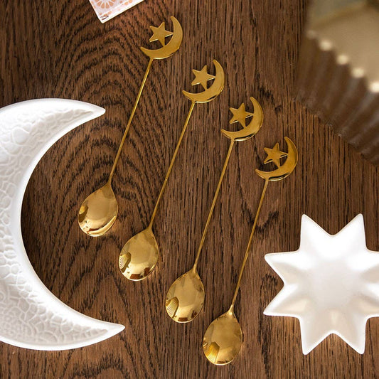 Star & Moon Teaspoons (Set of 4)