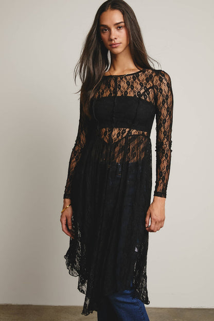 Sheer Lace Layering Dress