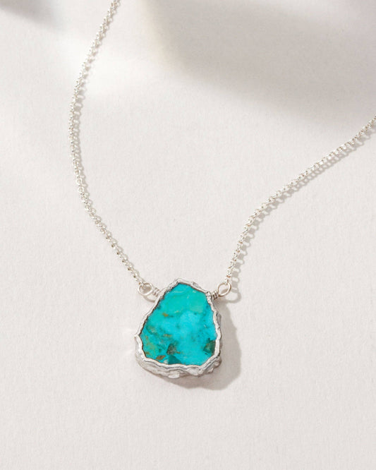 Earth, Wind and Fire Turquoise Necklace - Silver