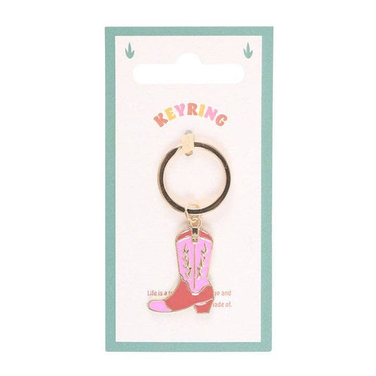 Howdy Cowboy Boot Keychain