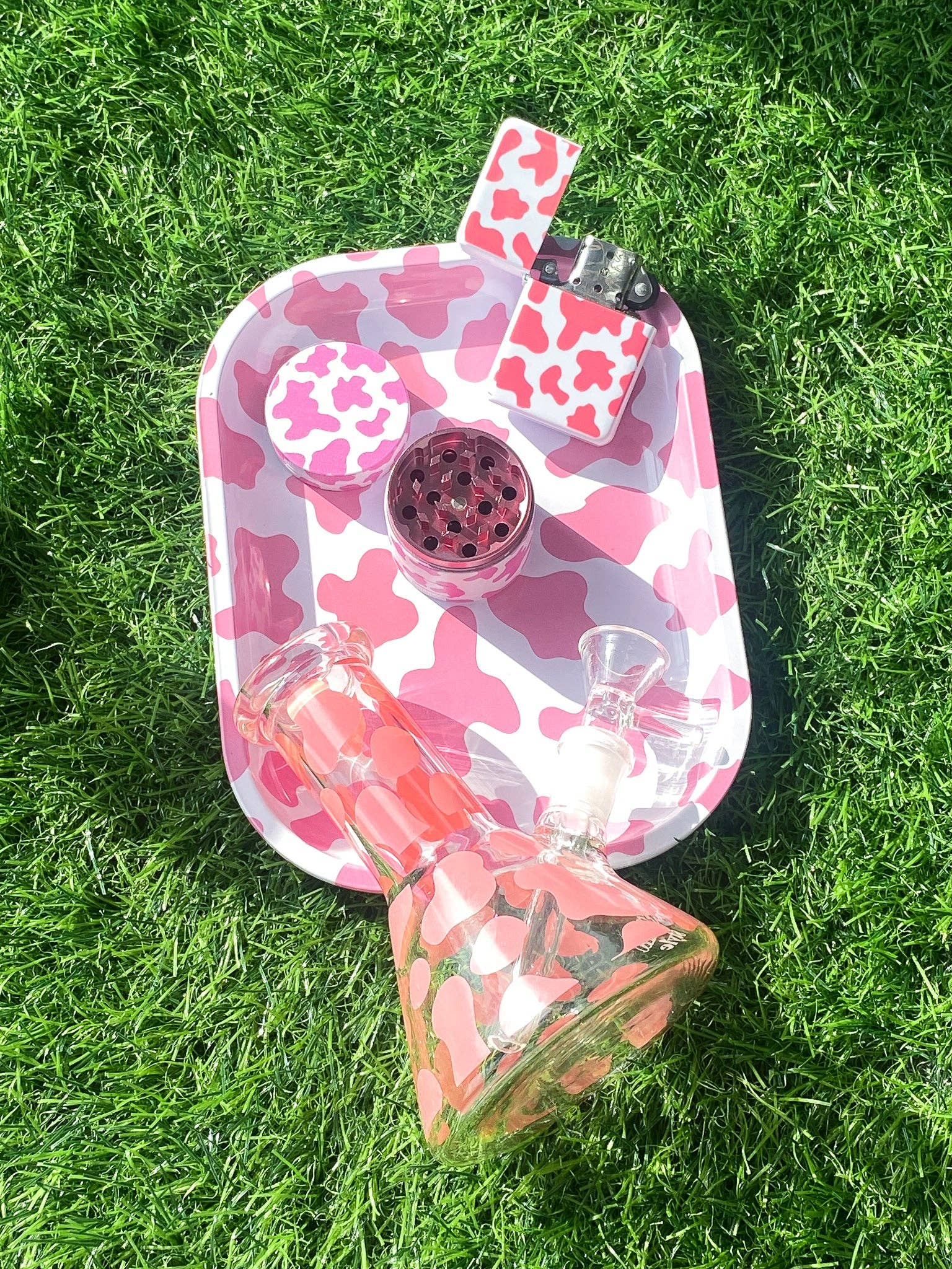 Mini Pink Cow Rolling & Trinket Tray - November Moon  