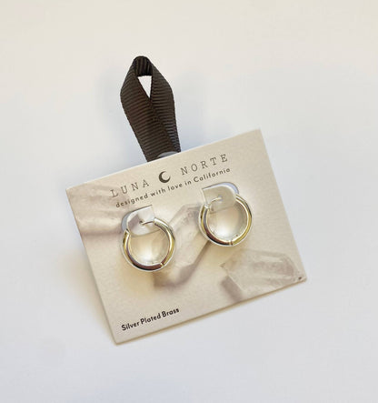 Silver Huggie Hoop Earring