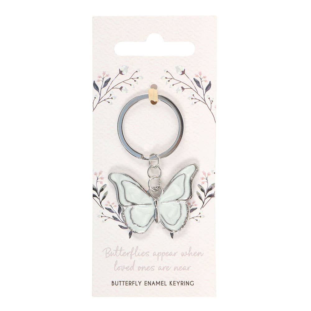 Pearly Butterfly Keychain