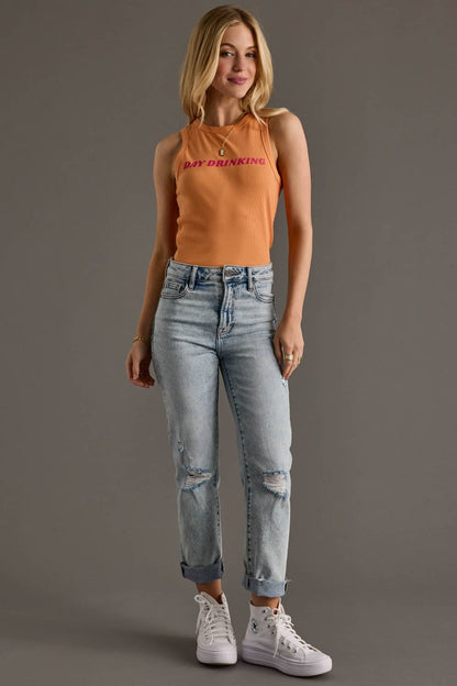 Orange Day Drinking Tank Top