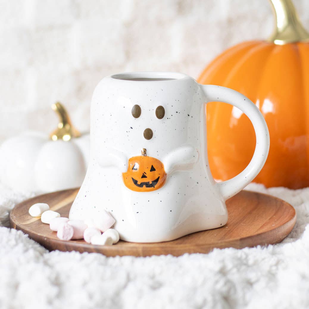 Ghost and Pumpkin Mug