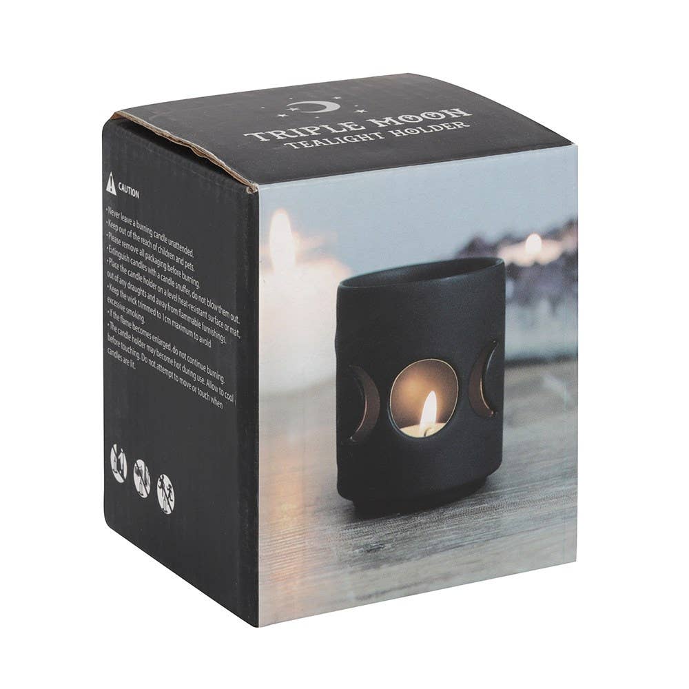 Triple Moon Tealight Holder - November Moon  
