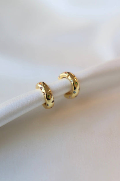 Penny Star Hoop Earrings - November Moon  