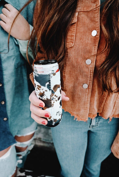Cowhide Print Tall Coozie (2-Pack)