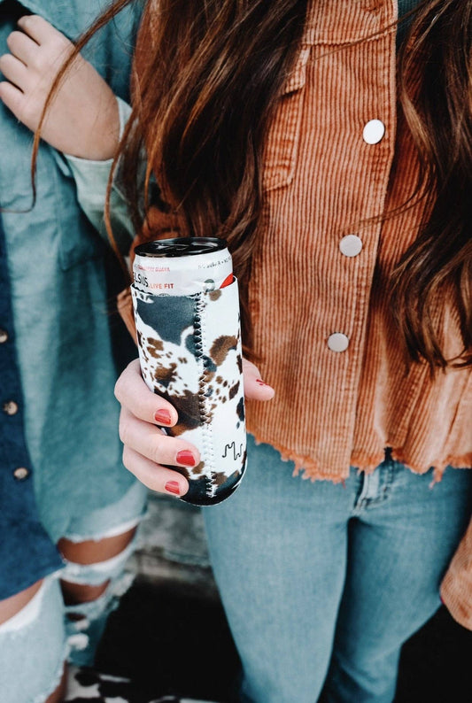 Cowhide Print Tall Coozie (2-Pack)