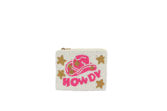Howdy Cowgirl Beaded Coin Purse