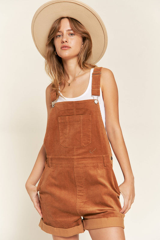 Corduroy Overall Shorts