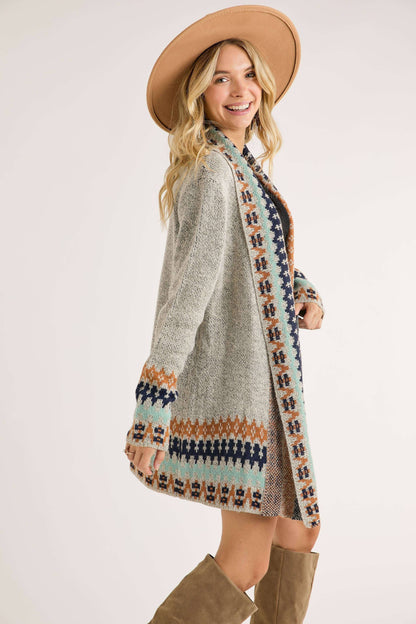 Aztec Cardigan - Grey