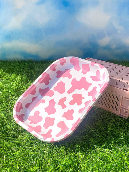 Mini Pink Cow Rolling & Trinket Tray - November Moon  