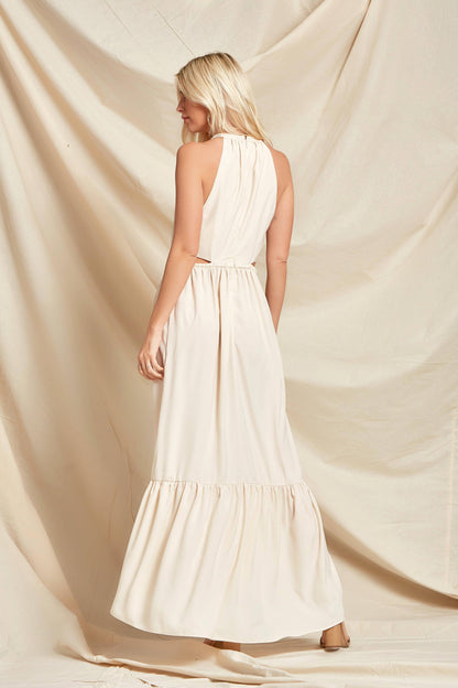 Ivory Cut Out Maxi Dress
