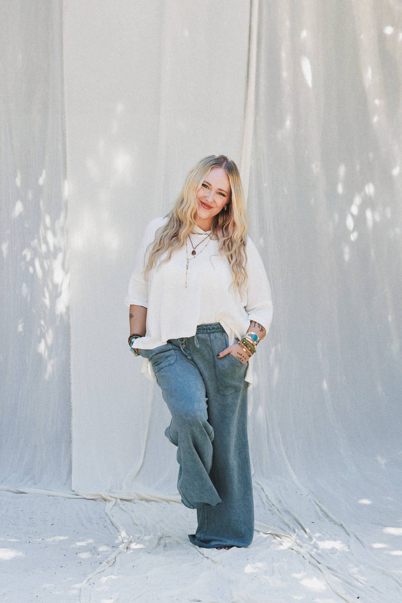 Robin Wide Leg Pant - Turquoise