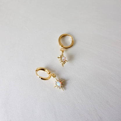 Opal North Star Earrings - Gold - November Moon  