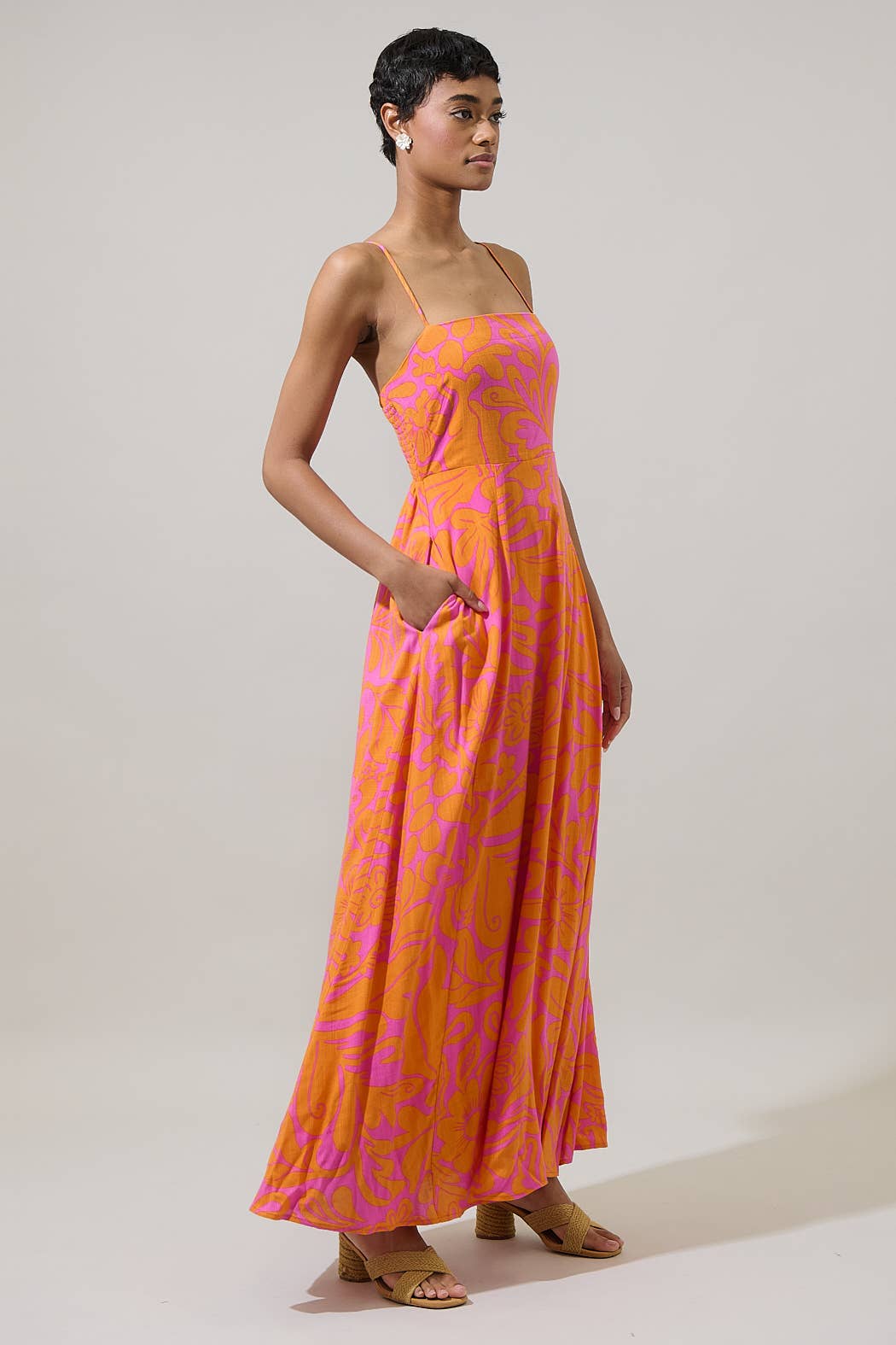 Kaci Floral Smocked Maxi Dress