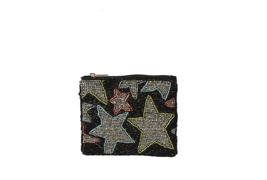 Star Studded Beaded Coin Purse