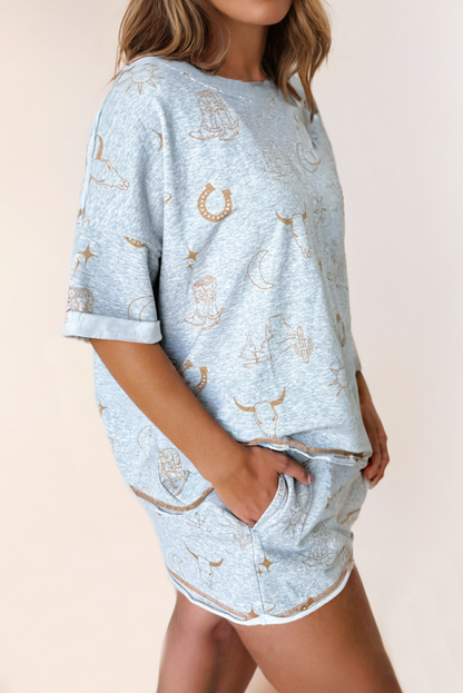 Western Print Lounge Set