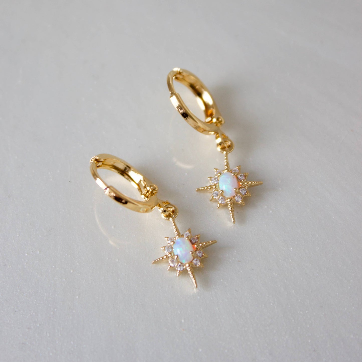 Opal North Star Earrings - Gold - November Moon  