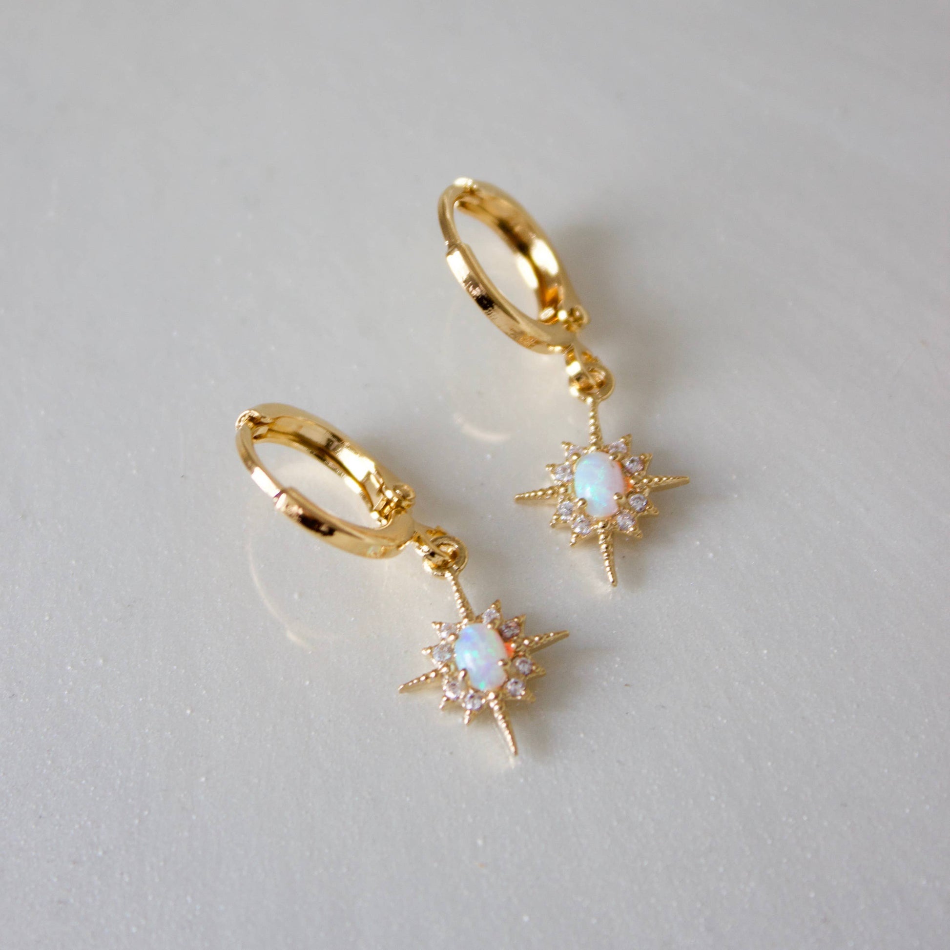 Opal North Star Earrings - Gold - November Moon  