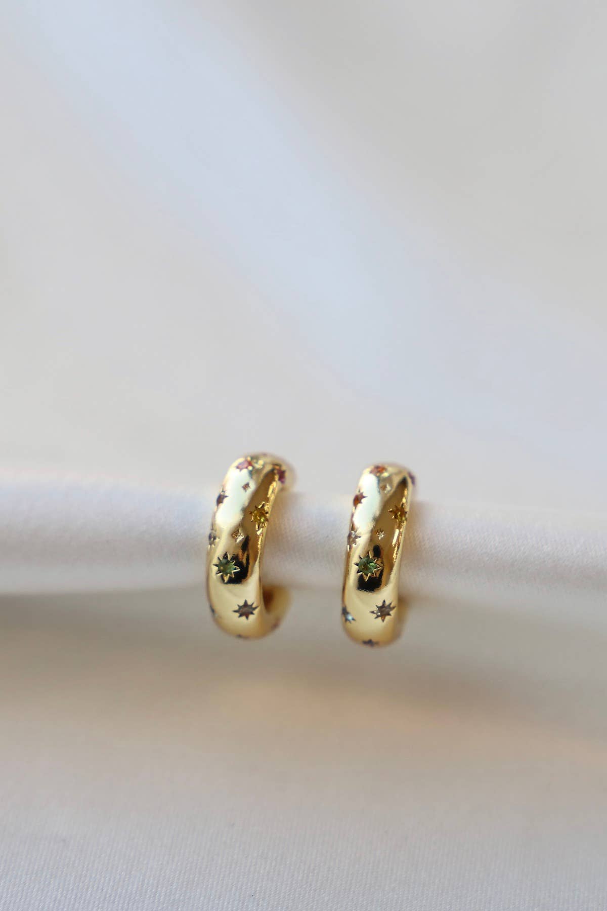 Penny Star Hoop Earrings - November Moon  