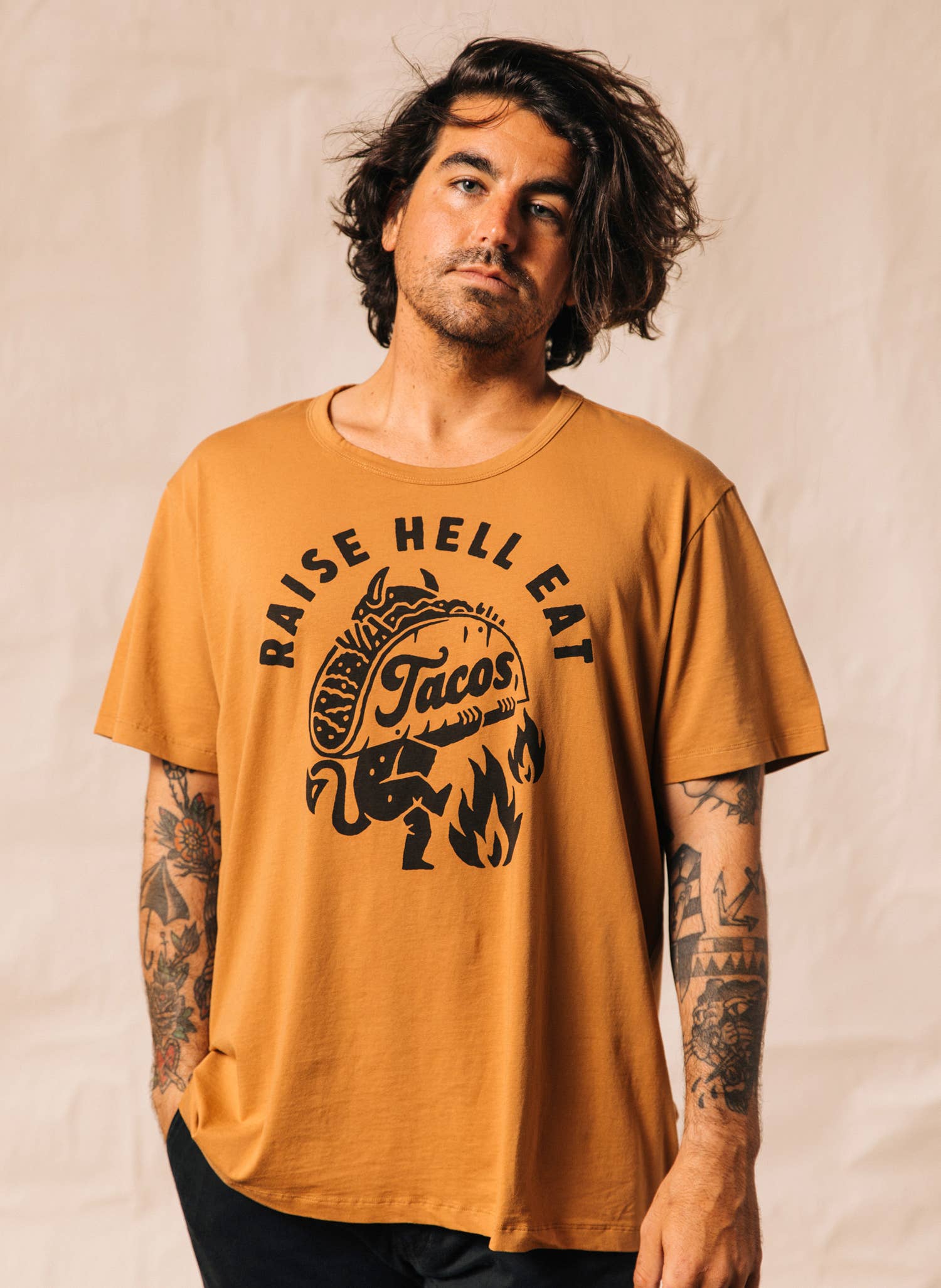 Raise Hell Eat Tacos Tee - Unisex - November Moon  