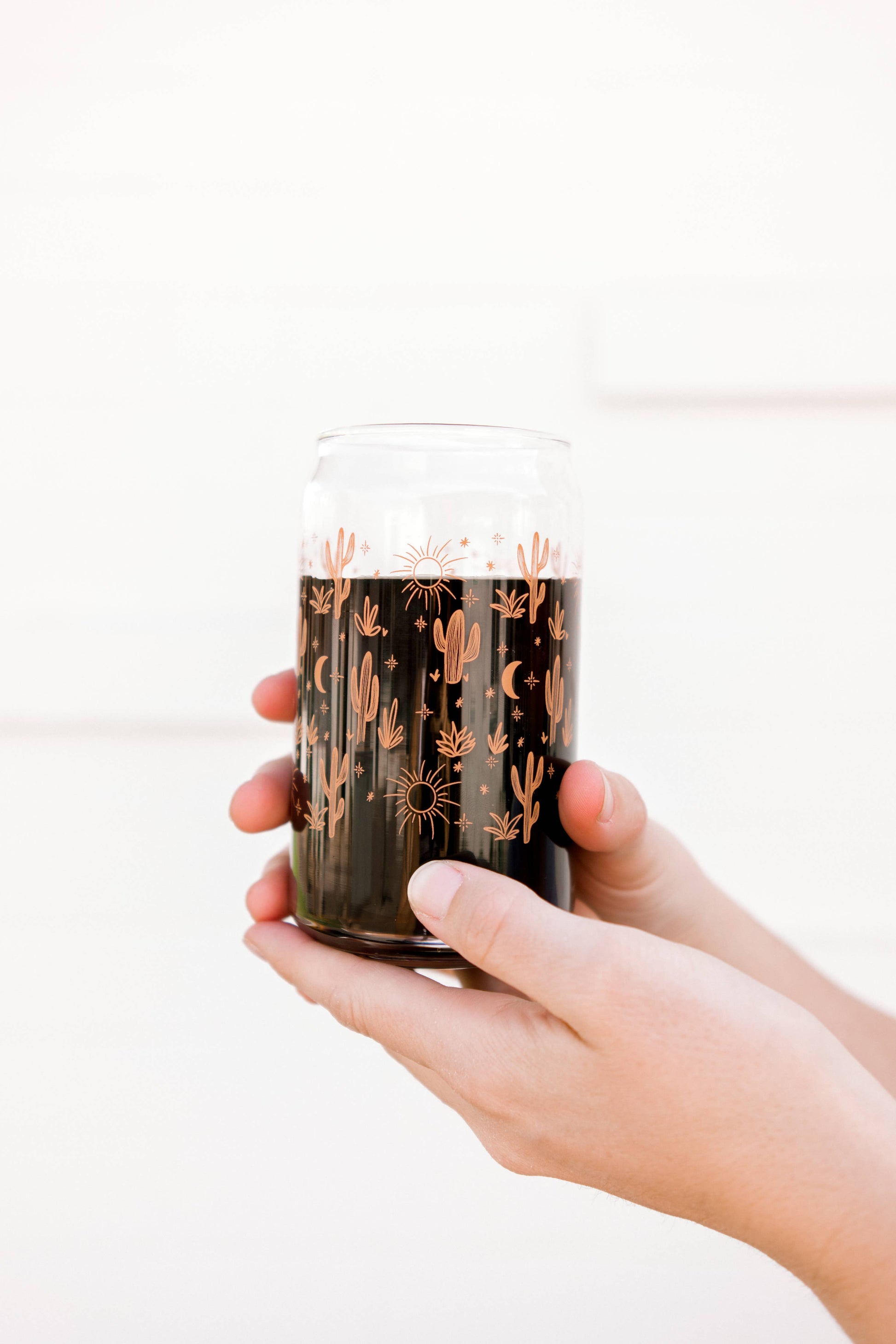 Cactus Glass Can - November Moon  